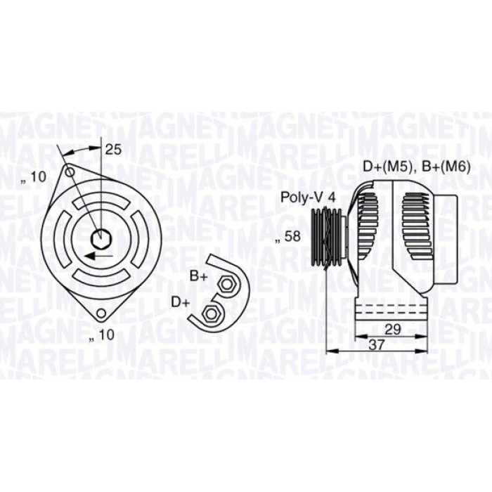 Magneti Marelli Lichtmaschine 063341658010 Magneti Marelli Lichtmaschine 063341658010