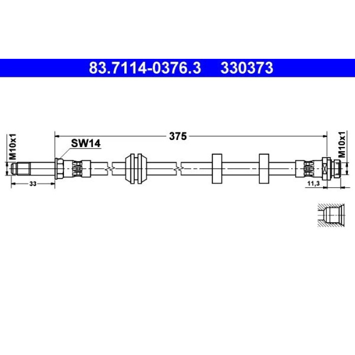 ATE Bremsschlauch 83.7114-0376.3