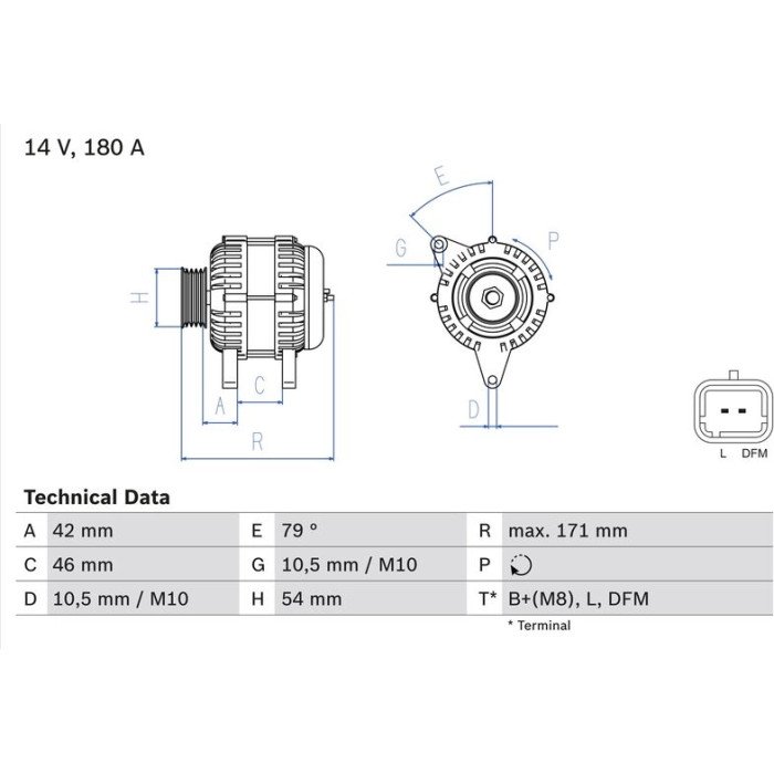 Bosch Lichtmaschine 0 986 080 660 Bosch Lichtmaschine 0 986 080 660