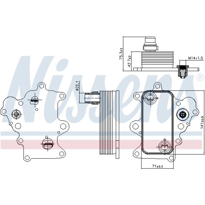 Nissens Ölkühler PKW 90885 Nissens Ölkühler PKW 90885