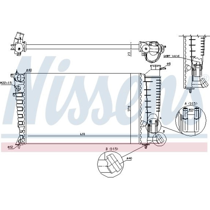 Nissens Wasserkühler PKW 61382A