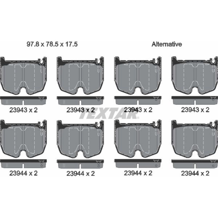 Textar Bremsbelagsatz 2394301 Textar Bremsbelagsatz 2394301