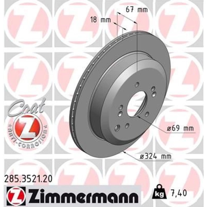 Zimmermann Bremsscheibe 285.3521.20 Zimmermann Bremsscheibe 285.3521.20