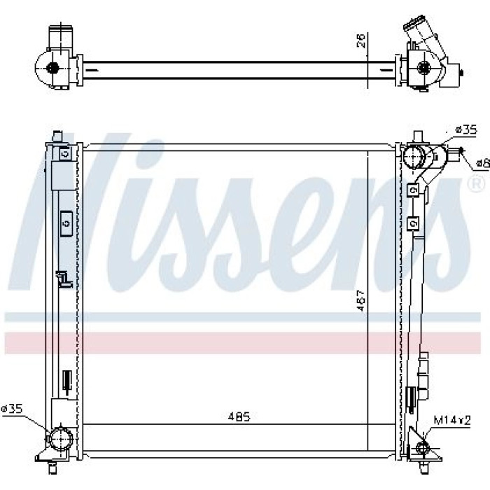 Nissens Wasserkühler PKW 606605 Nissens Wasserkühler PKW 606605