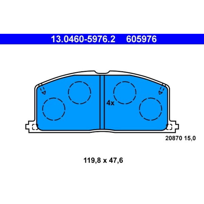 13.0460-5976.2 ATE Bremsbelagsatz 13.0460-5976.2 13.0460-5976.2 ATE Bremsbelagsatz 13.0460-5976.2