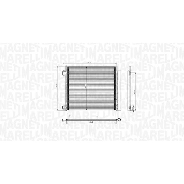 Magneti Marelli Klimakondensator 350203832000 Magneti Marelli Klimakondensator 350203832000