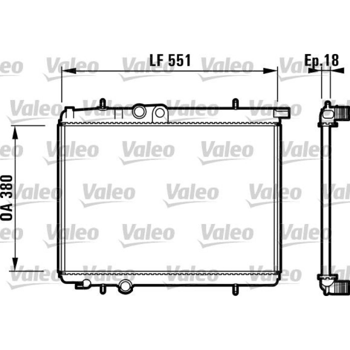 Valeo Motorkühler-Ersatz, Originalcode: 732886 - 232886 Valeo Motorkühler-Ersatz, Originalcode: 732886 - 232886