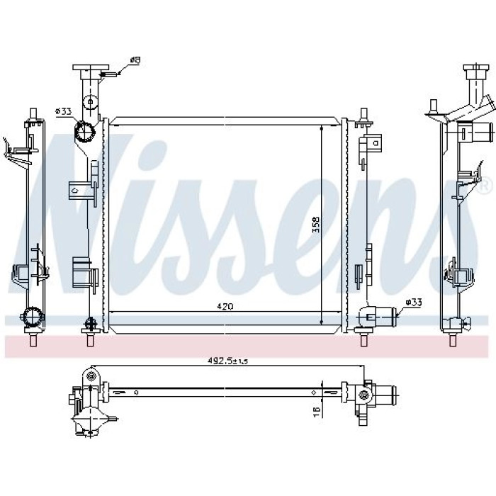 Nissens Wasserkühler PKW 66747 Nissens Wasserkühler PKW 66747
