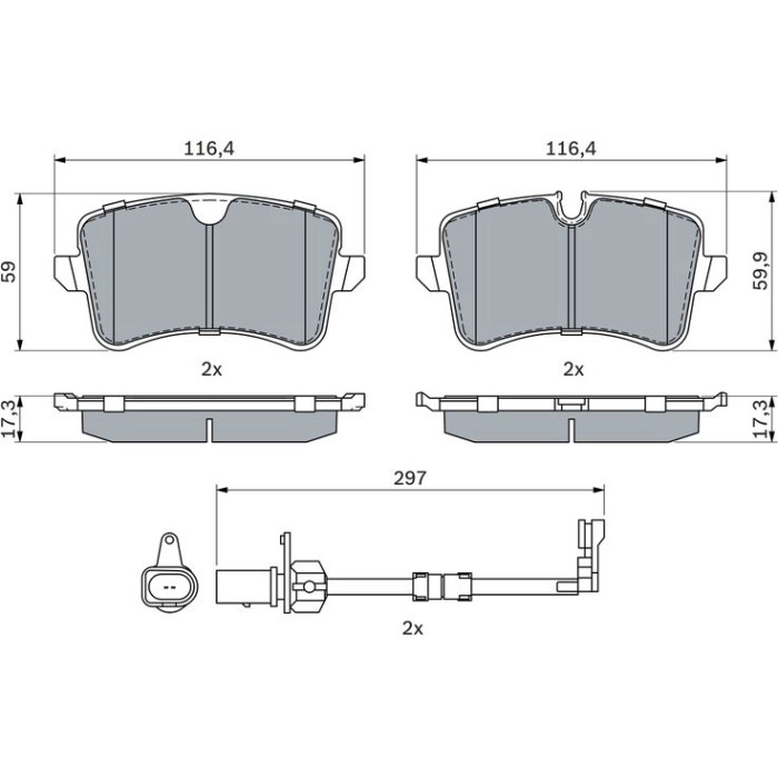 Bosch Bremsbelagsatz 0 986 494 915 Bosch Bremsbelagsatz 0 986 494 915