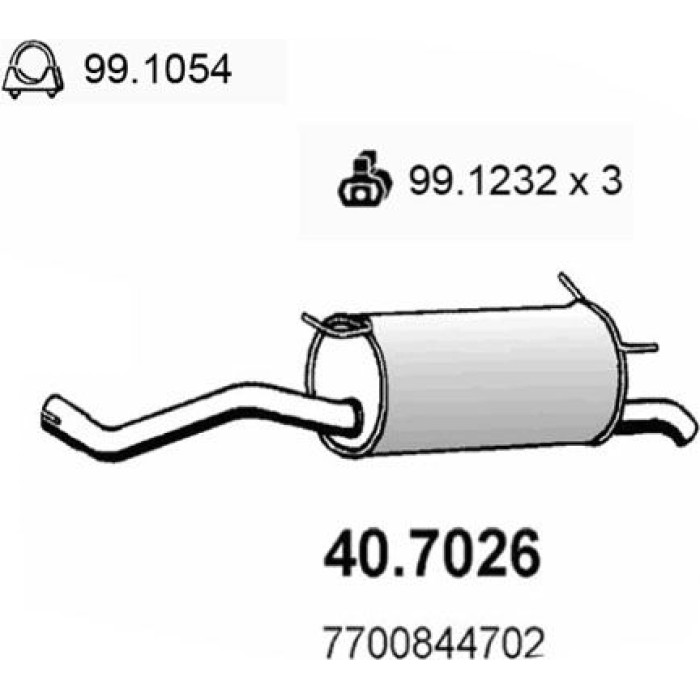 ASSO Endschalldämpfer 40.7026 ASSO Endschalldämpfer 40.7026