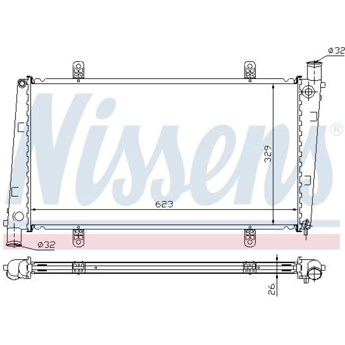Nissens Wasserkühler PKW 65551A Nissens Wasserkühler PKW 65551A