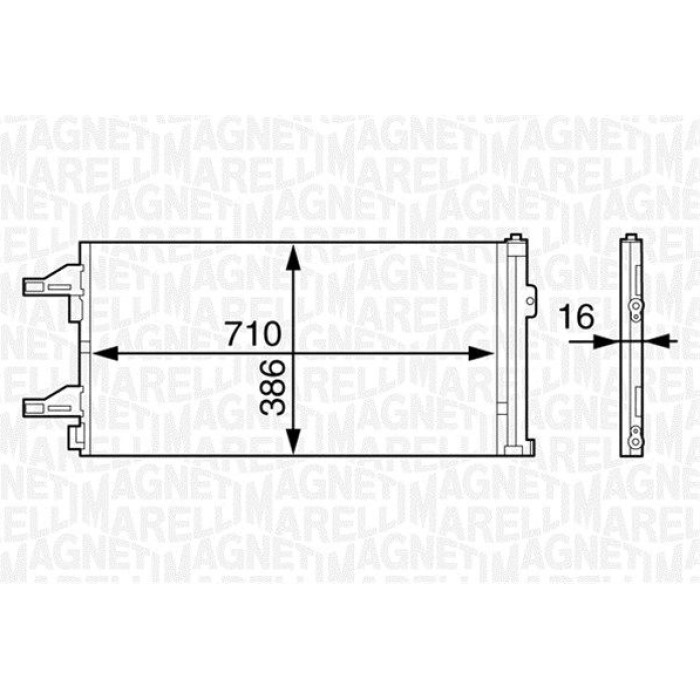 Magneti Marelli Klimakondensator 350203622000 Magneti Marelli Klimakondensator 350203622000