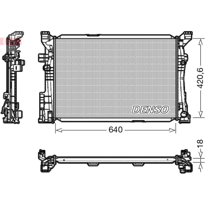 Denso Motorkühler DRM17096 Denso Motorkühler DRM17096