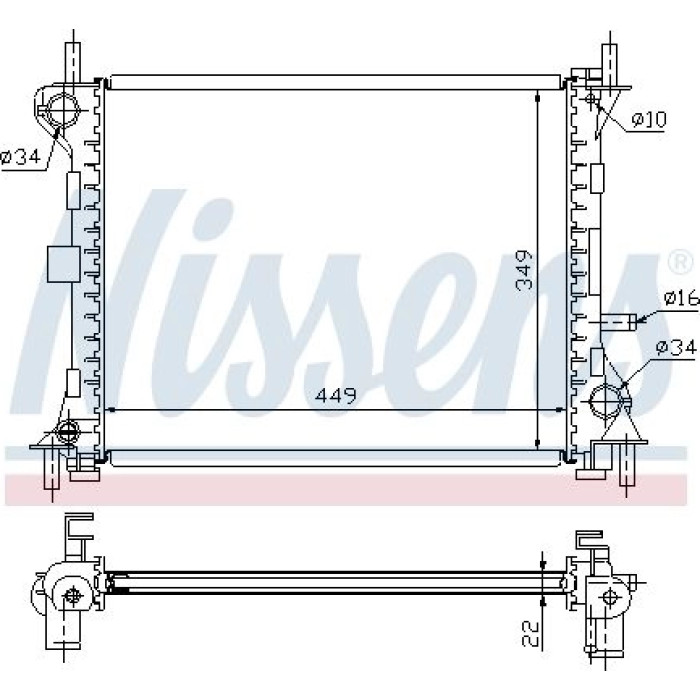 Nissens Wasserkühler PKW 62074 Nissens Wasserkühler PKW 62074