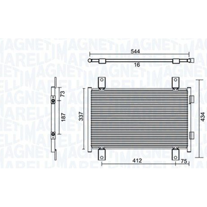 Magneti Marelli Klimakondensator 350203895000 Magneti Marelli Klimakondensator 350203895000