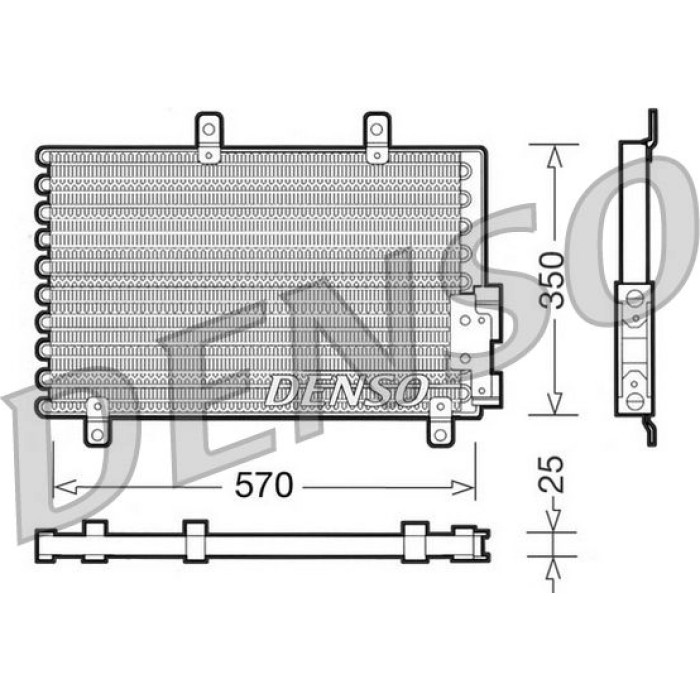 Denso Klimakondensator DCN01001 Denso Klimakondensator DCN01001
