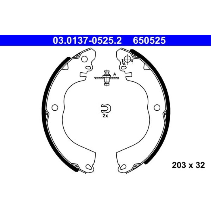 ATE Bremsbackensatz 03.0137-0525.2 ATE Bremsbackensatz 03.0137-0525.2