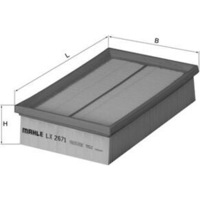 MAHLE Luftfilter LX 2671 MAHLE Luftfilter LX 2671