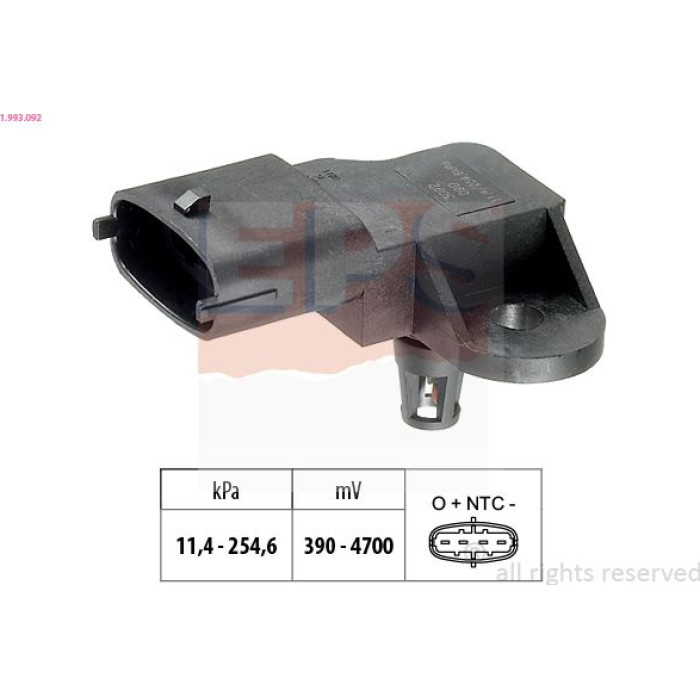 Luftdrucksensor, Saugrohrdruck 1.993.092 Luftdrucksensor, Saugrohrdruck 1.993.092