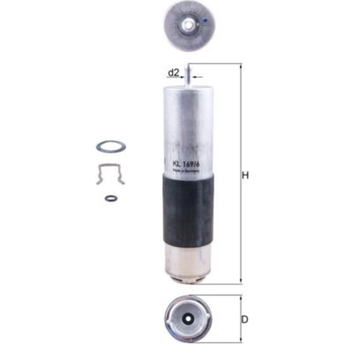 MAHLE Kraftstofffilter KL 169/6D MAHLE Kraftstofffilter KL 169/6D