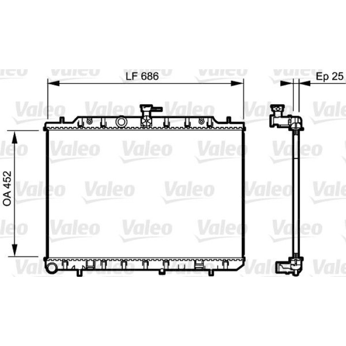Valeo Motorkühler 735206 Valeo Motorkühler 735206