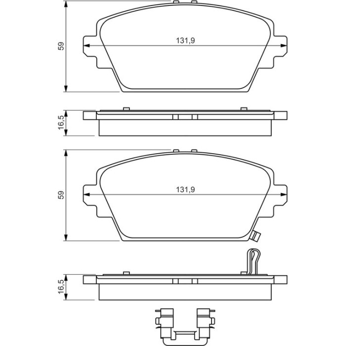Bosch Bremsbelagsatz 0 986 494 633 Bosch Bremsbelagsatz 0 986 494 633