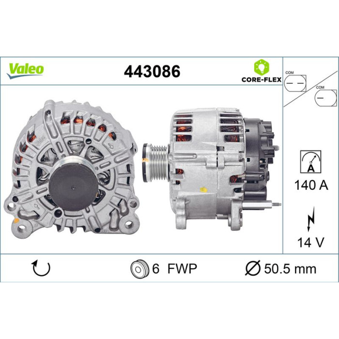 Valeo Lichtmaschine 443086 Valeo Lichtmaschine 443086