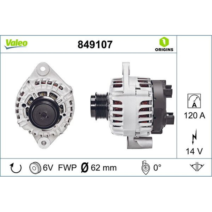 Valeo Lichtmaschine 849107 Valeo Lichtmaschine 849107