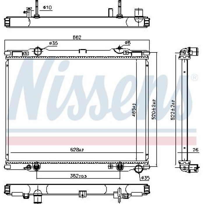 Nissens Wasserkühler PKW 66773 Nissens Wasserkühler PKW 66773