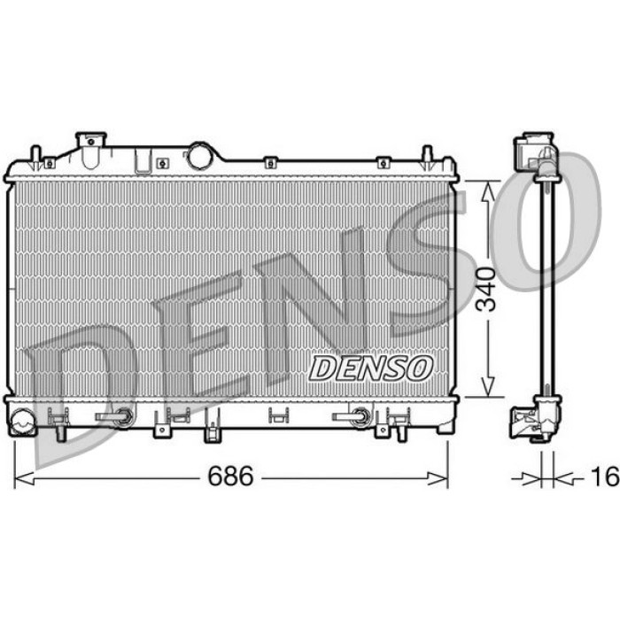 Denso Motorkühler DRM36008 Denso Motorkühler DRM36008