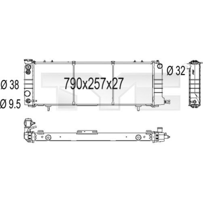 TYC Motorkühler 716-1001 TYC Motorkühler 716-1001