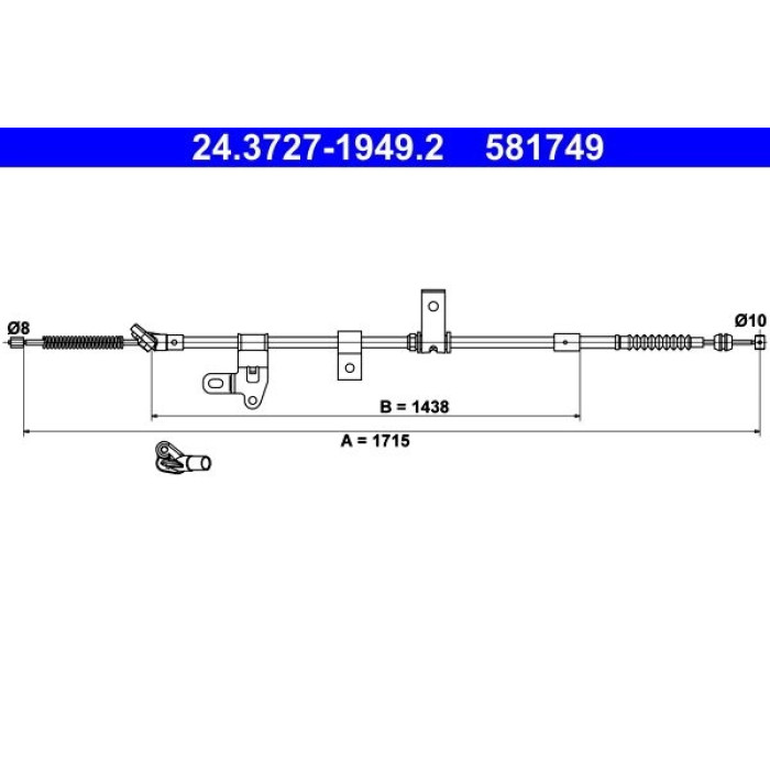 ATE Handbremsseil 24.3727-1949.2