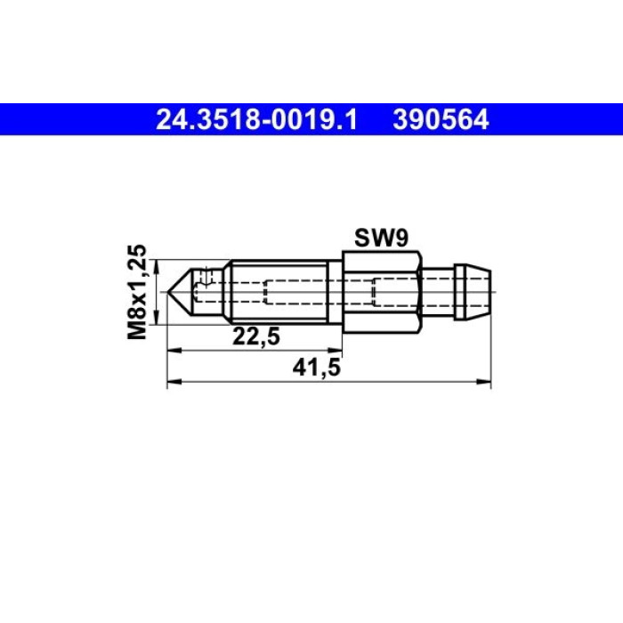 ATE Entlüftungsschraube / Entlüftungsventil 24.3518-0019.1 ATE Entlüftungsschraube / Entlüftungsventil 24.3518-0019.1