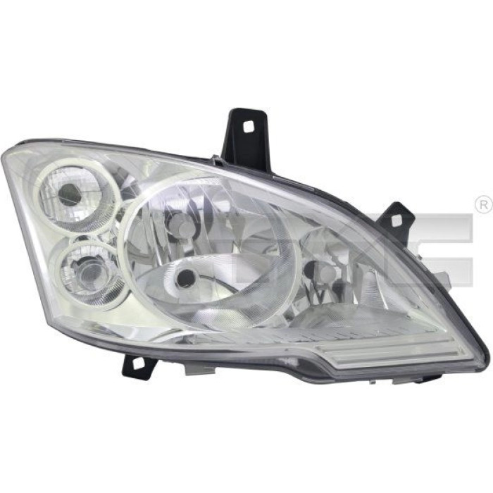 20-12580-05-2 TYC Hauptscheinwerfer links H7/H7/H7/W21/5W mit Stellmotor, elektrische Leuchtweitenregulierung, mit Tagfahrlicht, mit Nebellicht, Chrom 20-12580-05-2 OE Nummer A6398201861 - l