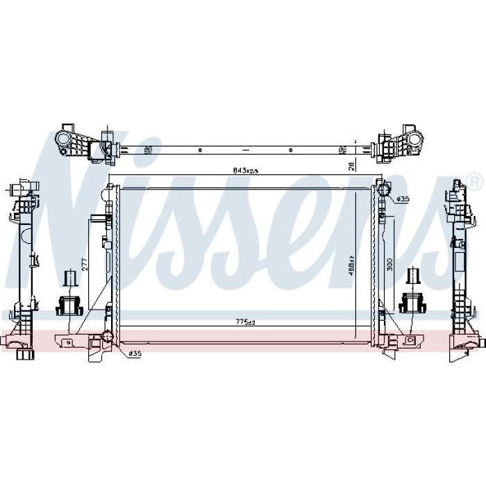 Nissens Wasserkühler PKW 606411 Nissens Wasserkühler PKW 606411