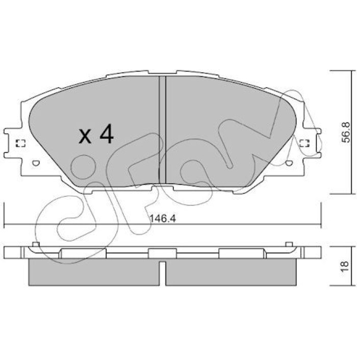 CIFAM Bremsbelagsatz, Scheibenbremse 822-748-0