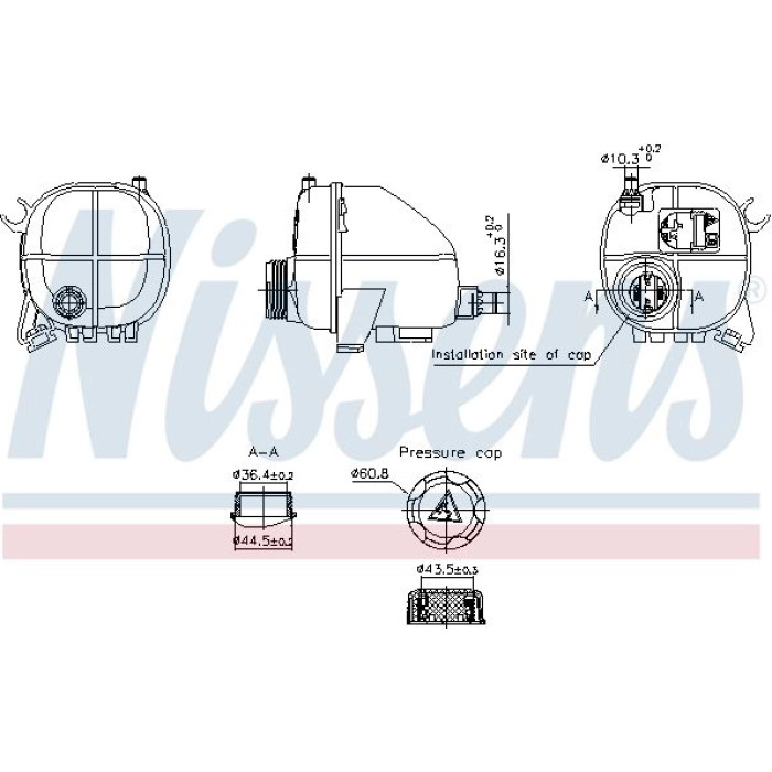 Nissens Kühlmittel-Ausgleichsbehälter 996357 Nissens Kühlmittel-Ausgleichsbehälter 996357