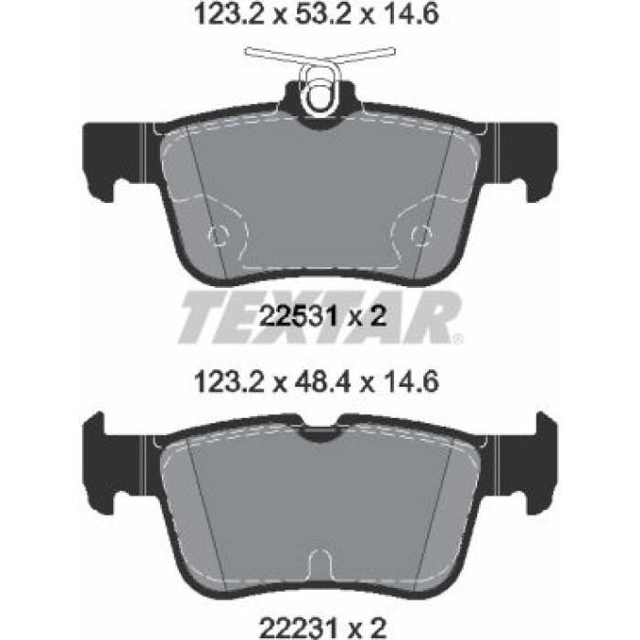 Textar Bremsbelagsatz 2253105 Textar Bremsbelagsatz 2253105