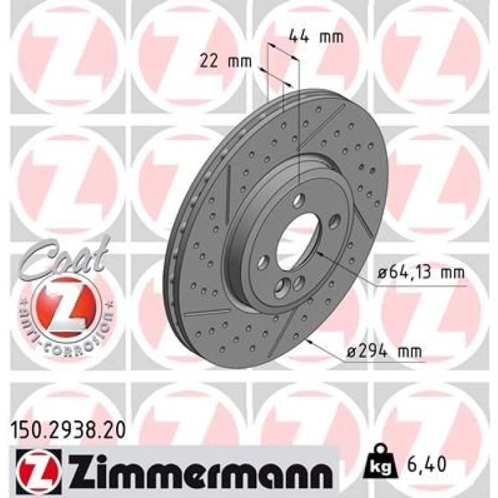 Zimmermann Bremsscheibe 150.2938.20 Zimmermann Bremsscheibe 150.2938.20