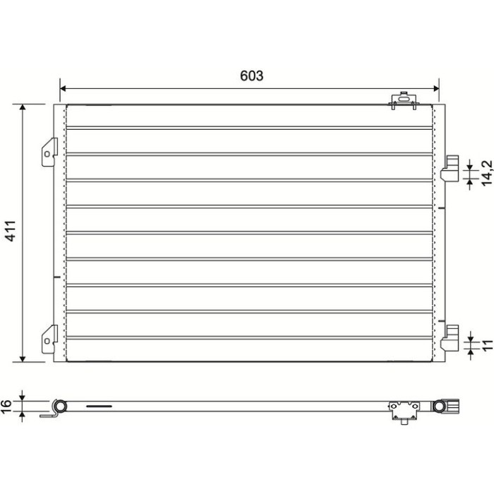 Valeo Klimakondensator 817646 Valeo Klimakondensator 817646