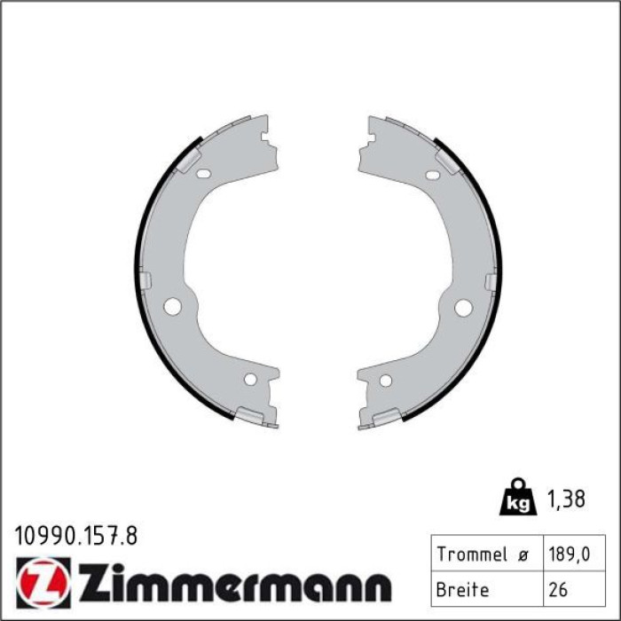 ZIMMERMANN Bremsbacken 10990.157.8 ZIMMERMANN Bremsbacken 10990.157.8