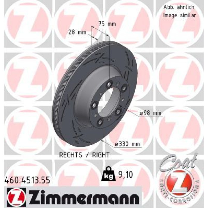 Zimmermann Bremsscheibe 460.4513.55 Zimmermann Bremsscheibe 460.4513.55