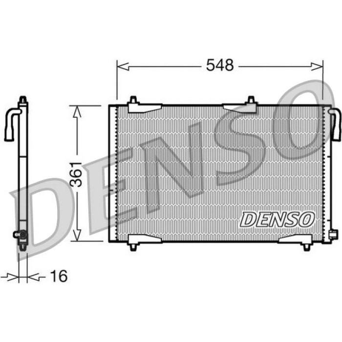 Denso Klimakondensator DCN21002 Denso Klimakondensator DCN21002