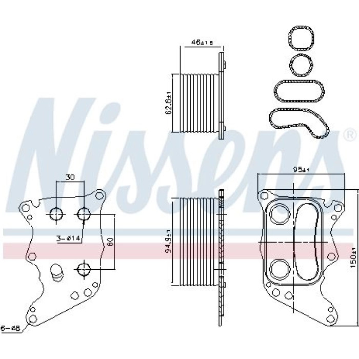 Nissens Ölkühler PKW 90991 Nissens Ölkühler PKW 90991