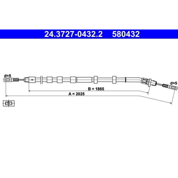 ATE Handbremsseil 24.3727-0432.2 ATE Handbremsseil 24.3727-0432.2