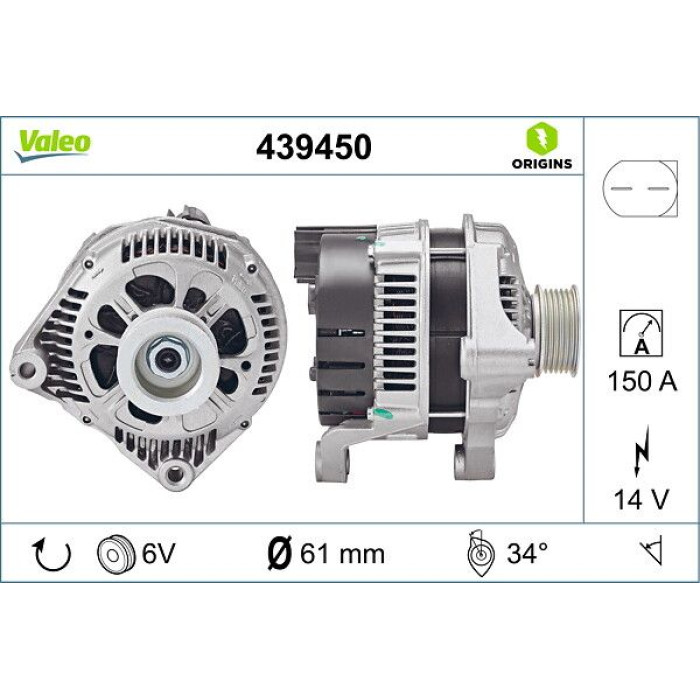 Valeo Lichtmaschine 439450 Valeo Lichtmaschine 439450