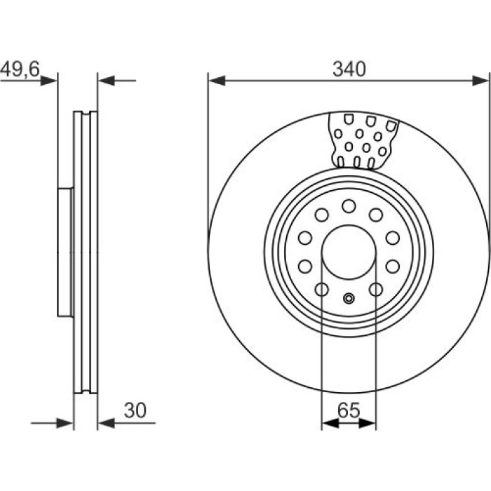 Bosch Bremsscheibe Vorderachse 0 986 479 734 Bosch Bremsscheibe Vorderachse 0 986 479 734