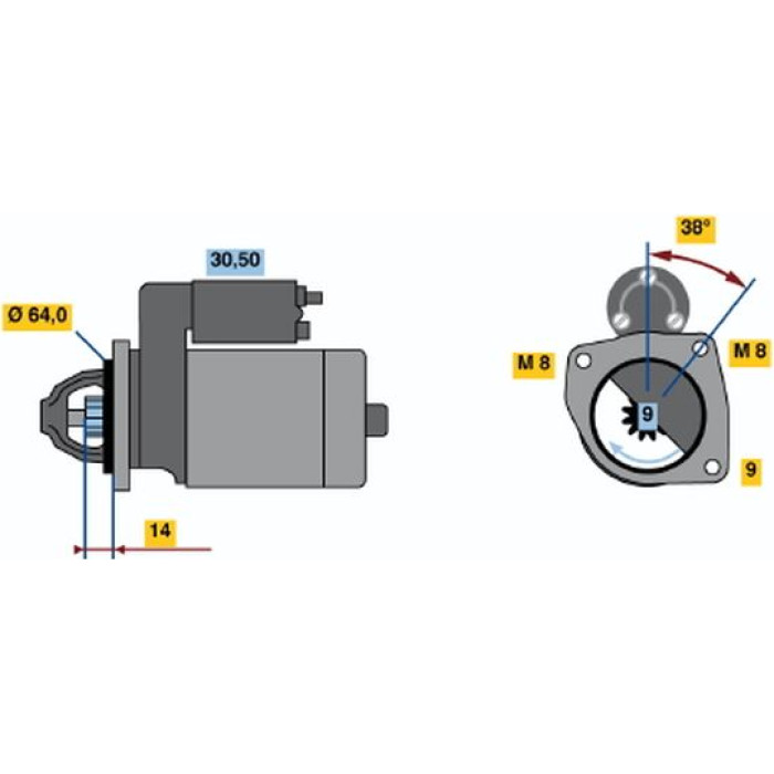 Bosch Starter 0 986 021 590 Bosch Starter 0 986 021 590