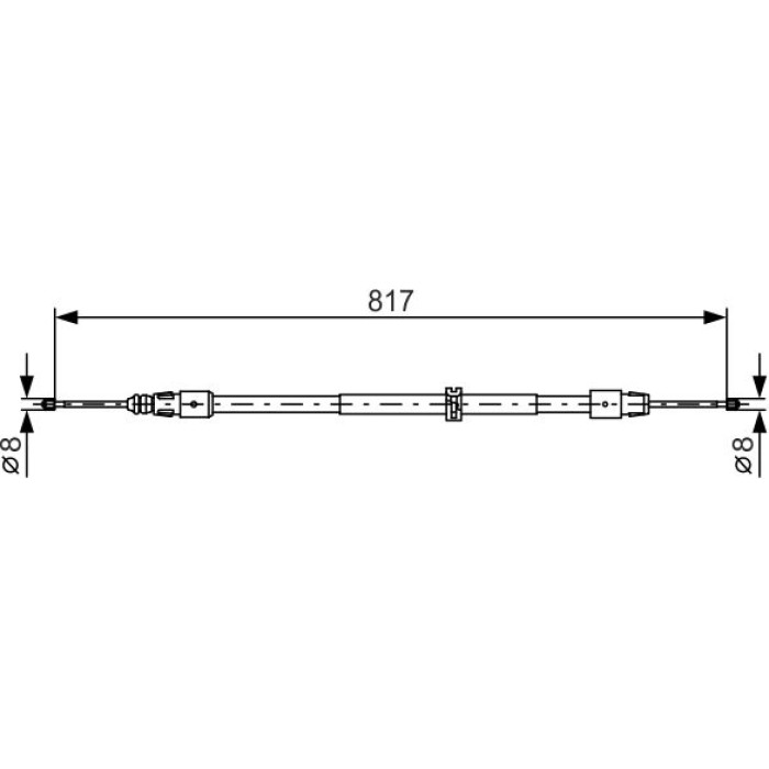 Bosch Handbremsseil 1987482024 Bosch Handbremsseil 1987482024