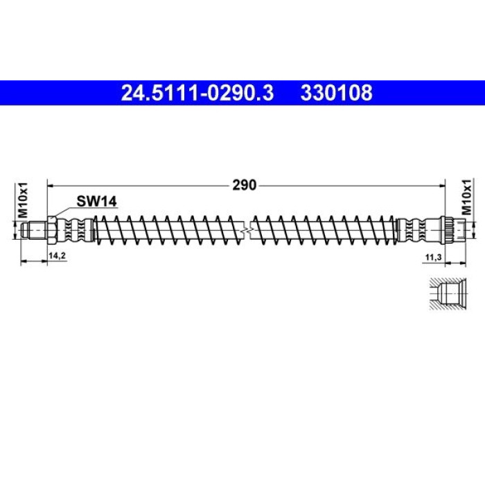 ATE Bremsschlauch 24.5111-0290.3 ATE Bremsschlauch 24.5111-0290.3